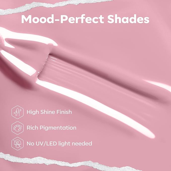 modelones Natural Pink Nail Polish, 15 ml Baby Pink Quick Dry Nail Lacquer Strengthener Long Last Shine Fingernail Toe Nail Art DIY Home Travel Manicure Gift for Women Girls 0.5 Fl Oz