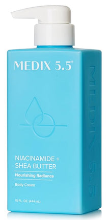 MEDIX Fragrance Free Niacinamide Face Moisturizer + Shea Butter Cream For Face & Body Lotion | Anti Aging Skin Care Firming Cream For Wrinkles, Dark Spots, Large Pores, 15 Fl Oz