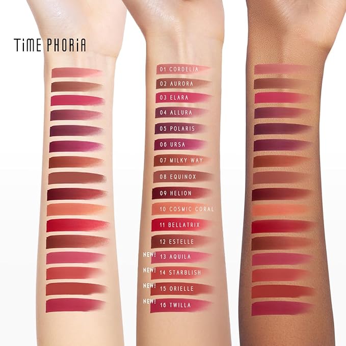 NEBULA VELVET LIP CREAM-Long Lasting Lip Stain, Waterproof and Transfer Proof Lip Tint, Matte Finish Lipstick, Smooth Out Lip Lines, Lightweight Lip Cream, High Coverage (08 EQUINOX)