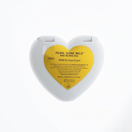 KimChiChic Beauty Mini Pearl Gone Wild Highlighter - Pressed Shimmer Powder for Face & Body, Iridescent Glow, with Mirror, Cruelty Free, Hope Blue Iridescent 0.17oz