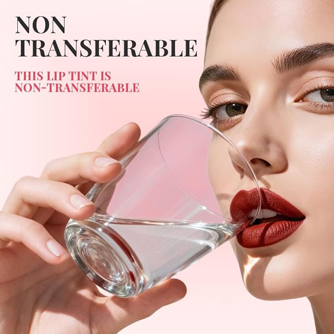 2 Pcs 4 Color Lip Gloss Peel Off, 2025 New Easy to Color Peel Off Lips Stain, Long Lasting Lip Tint, Nonstick Lip Gloss for Women (01Rose Red+02Grapefruit)