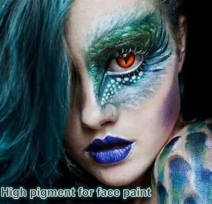 Mysense Dark Green Face Body Paint Stick, Eye Black Stick for Football Baseball Softball, Cream Body Painting for Halloween SFX Cosplay Green Makeup