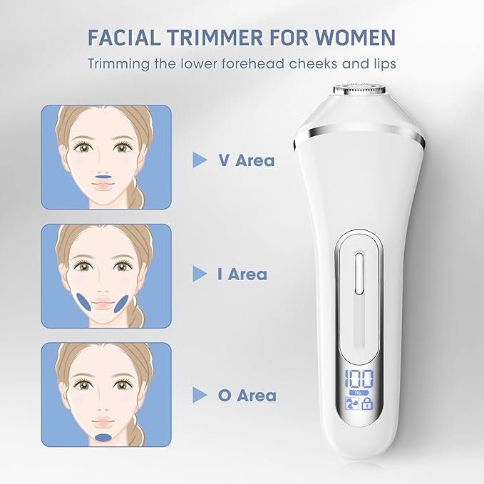 Electric Shavers for Women, 7 in 1 Hair Removal Kit with Epilator Bikini Trimmer Face Razor Body Brush Face Massager Foot Callus Remover, IPX7 Waterproof Lady Razors Set for Legs Armpit Bikini Pubic