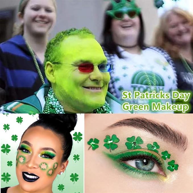 Go Ho Cream-Blendable Light Green Face Paint Stick (1.06 Oz),Full-coverage Light Green Body Paint Stick for Halloween Cosplay SFX Makeup,Waterproof,St Patricks Day Accessories