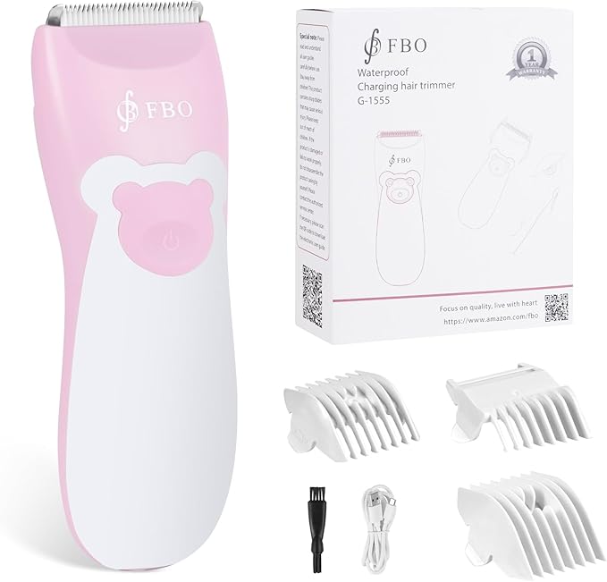 FBO Body Hair Trimmer Bikini Trimmer Electric Shaver - Rechargeable Electric Shaver - lPX7 Waterproof (Pink)