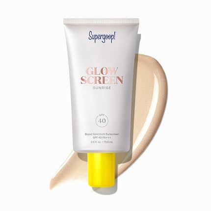 Supergoop! Glowscreen (SPF 40) - 2.5 fl oz - Glowy Primer + Broad Spectrum Tinted Sunscreen - Helps Filter Blue Light - Hydration - Hyaluronic Acid & Vitamin B5