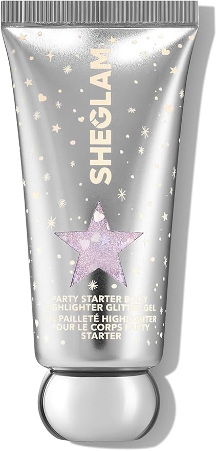 SHEGLAM Party Starter Body Highlighter Glitter Gel Quick-Drying and Non-Sticky Glitter Spray Liquid Highlighter for Face Hair Body Glitter-Social Butterfly