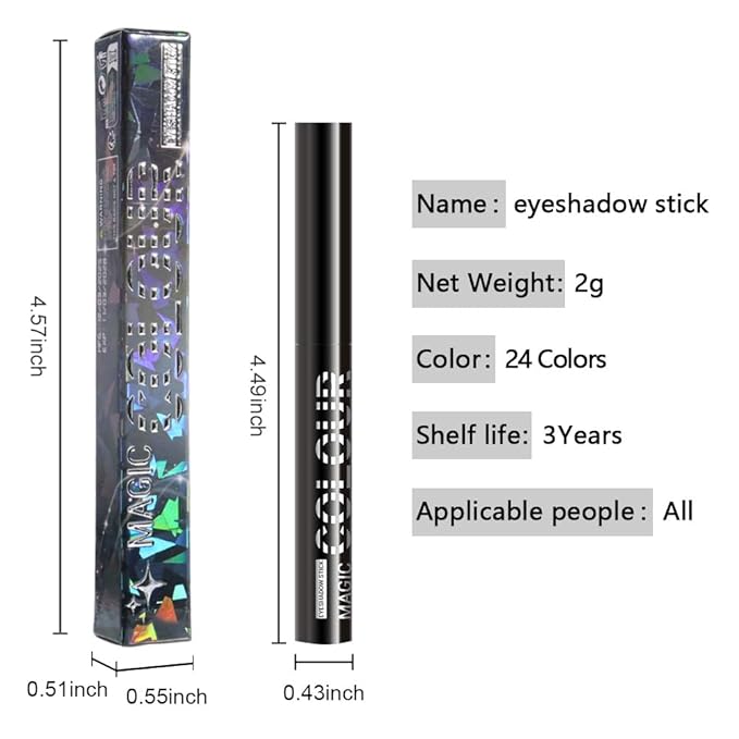 Copper Shimmer Cream Eye Shadow Stick Makeup for Women, Copper Shimmer Matte Eye Shadow Brightener Stick for Eyes, Long-lasting Waterproof Eyeshadow Pencil Applicator Blendable for Eye Highlight 06