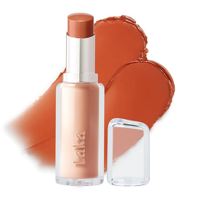 Laka 24HR Bonding Glow Lipstick, 3.7g/0.13oz., Long Lasting High-Shine Lipstick with Rich Color & Glassy Finish (#209 Near)