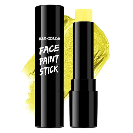 BAD COLOR Yellow Face Body Paint Stick, Full-Coverage Eye Black Sticks for Adults Children, Hypoallergenic Face Painting Kit for Halloween SFX Lion Tiger Minions Stage Cosplay Costume Party