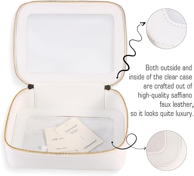 Small Clear Toiletry Bag Cosmetic Bag Makeup Bag Set with Zipper for Purse,Waterproof Travel Toiletry Bag Makeup Bag Organizer Case for Women Car Organizer