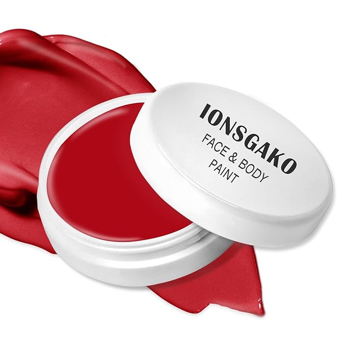 Red Face Body Paint, Oil Based Face Paint Professional Red Body Face Paint Palette Makeup for Halloween Clown Stage Zombie Vampire Makeup