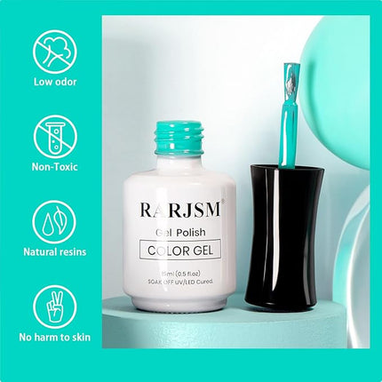 RARJSM Turquoise Blue Gel Nail Polish Turquoise Gel Nail Polish 1PCS 15ML Long Lasting GelNailPolish Soak off U V Curing Required Nail Art French Manicure Salon DIY at Home