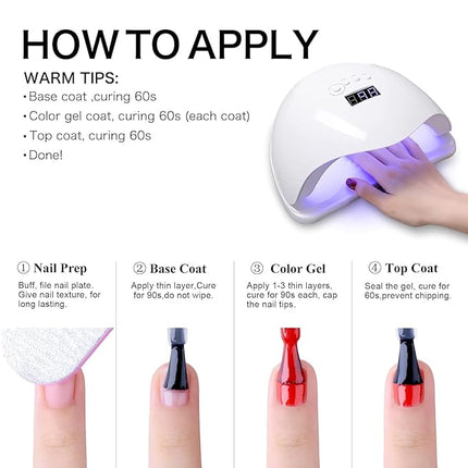 Imtiti Gel Nail Polish, 15ml Deep Pink Color, LED Nail Polish, DIY at Home