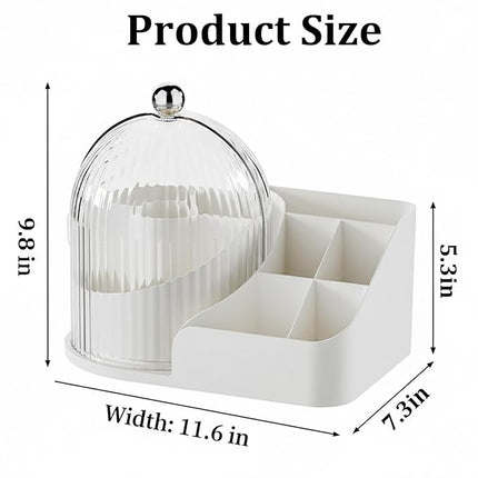 ONXE Makeup Organizer with Drawers,Large Capacity Perfume Organizer,Vanity,Bathroom,Bedroom Countertop Storage for Cosmetics, Perfume, Brushes, Eyeshadow, Skincare,Lipstick, Nail Polish (White-Large)