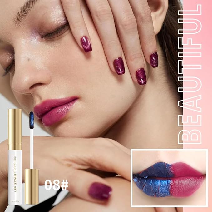 Lip Liner - Peel Off Lip Stain | Long Lasting Matte Lip Tattoo | Transfer Proof, Hydrating Formula with Hyaluronic Acid & Vitamin E | Vegan & Cruelty-Free | for All Skin Types(8#vibrant pink)