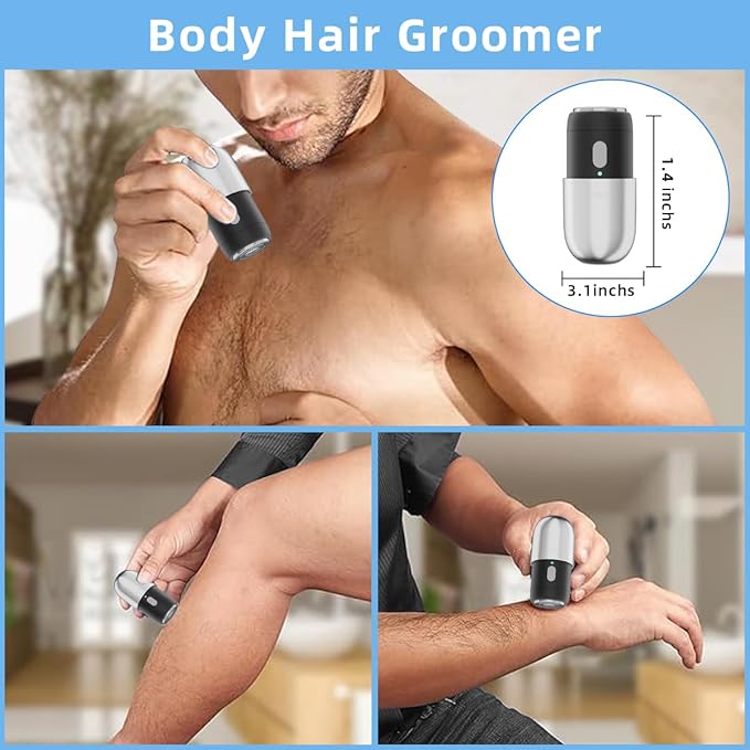 Mini Electric Shaver, Electric Razor for Men, Portable USB-C Rechargeable Waterproof Shaver, Cordless Powerful Razor for Travel, Home, Business
