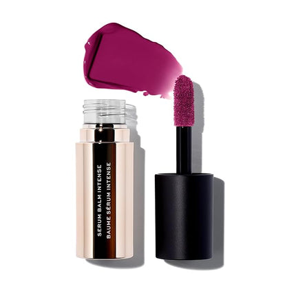 MAKE Beauty Serum Balm Intense, Hydrating Lip Gloss. Pigmented Vegan Moisturizing Lip Oil with Plumping Effect. Lip Emollient Treatment for Soft, Smooth, Shiny Lips - Shade, Lilac Layer+