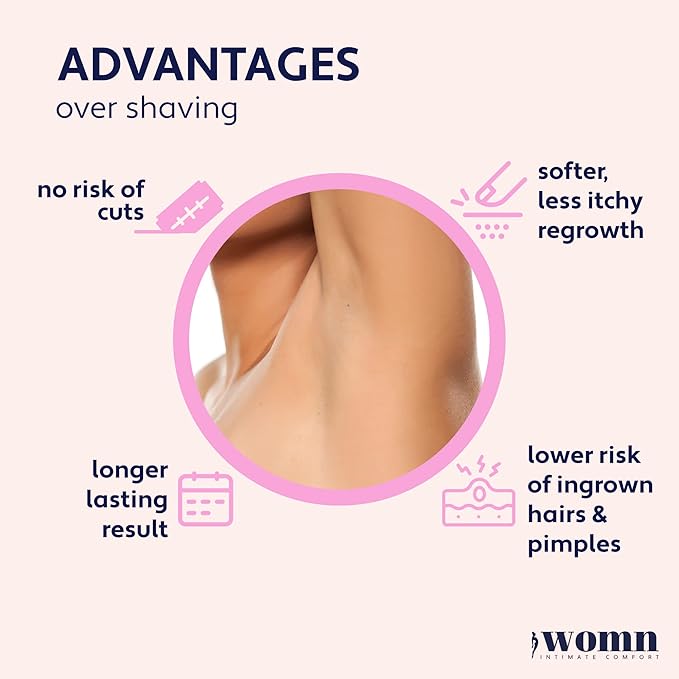 womn Intimate Comfort HAIR REMOVAL CREAM for bikini area & underarms. Smooth skin, no razor bumps or cuts. 3.3 Fl. Oz.