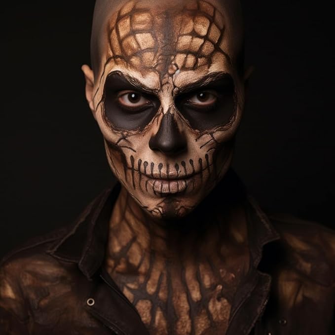 CCbeauty Brown Face Paint Stick, Face Painting Kit, Full Coverage SFX Makeup Foundation, Professional Non-Toxic Body Paint for Halloween Costume Party, For Deer, Elk, Simba, Bojack Horseman Makeup