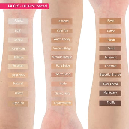 L.A. Girl HD Pro.Conceal, Beautiful Bronze GC987 (Pack of 2)