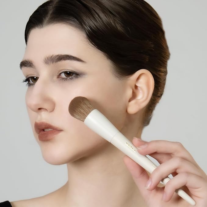 BEILI Makeup Brush Set 15Pcs Labeled Makeup Brushes Premium Synthetic Foundation Powder Contour Blush Concealers Eye Shadow Eyeliner Blending Face Brush Set