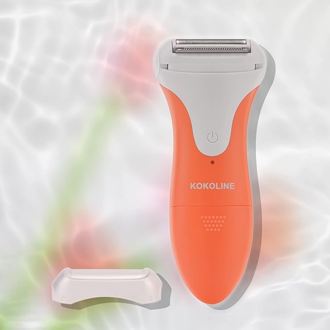 Women's Electric Razor & Trimmer,Wet Dry Painless Shaver for Legs,Bikini, Underarms, Hypoallergenic Foil Shaver with Bikini Trimmer,Cordless Waterproof for Shower Travel Gift,orange/UH7T