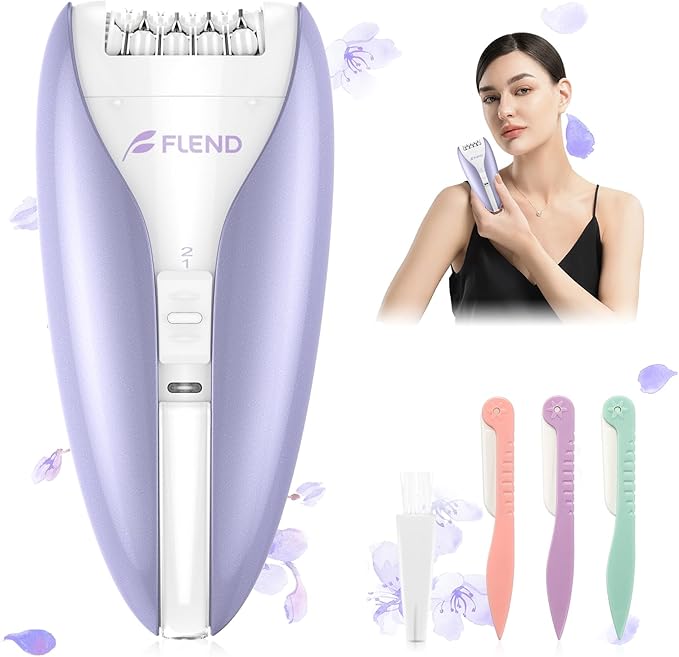 Silent Epilator for Women, 2-Speed Facial & Body Hair Remover, Smooth Glide Technology, for Face, Legs, Bikini & Arms