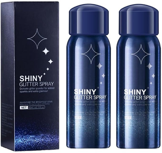 Body Glitter Spray, Perfect Body Glitter for Music Festival Stage Makeup and Festival Rave Highlighter Makeup. (2 Pcs)