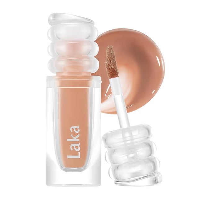 Laka Maxi Glayer Tint 3.8g/0.13oz, Glass Layer of Gloss, Ultra Glow & Vivid Layerable Pigments, High Shine Lip Oil, K-Beauty (#605 Skin)