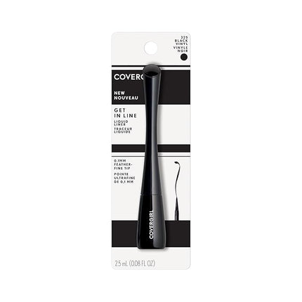 COVERGIRL Get In Line Liquid Eyeliner, Black Vinyl, 0.08 Fl oz (Pack of 2)