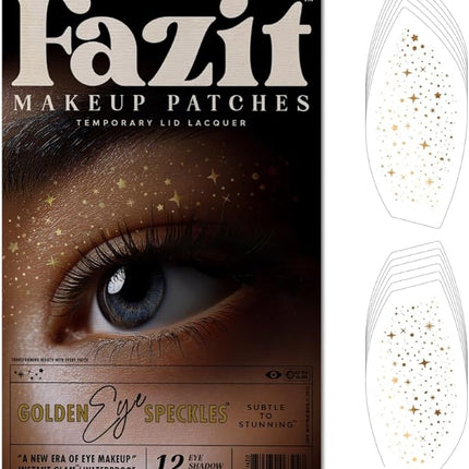 Fazit Makeup Patches - Golden Eye Speckles - Glow Up Make-Up Patches - Cute Glitter Makeup Accessories for Women - Cosmetic Glitter for Face