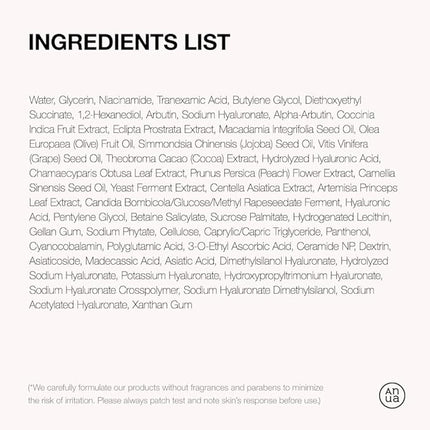 ANUA Niacinamide 10 + TXA 4 Serum, Hyaluronic Acid, Tranexamic acid, Facial Serum For GlassSkin, Glow Back Serum, Dark Spot Care, Postnatal Skincare, Korean Skincare (30ml/1.01 fl.oz)