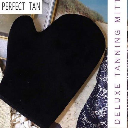 Self Tanning Mitt Set Includes Self Tanner Mitt Mini Tanning Glove Treatment Details Exfoliating Glove Self Tanner Back Applicator with Handles for Even, Streak-Free Glow