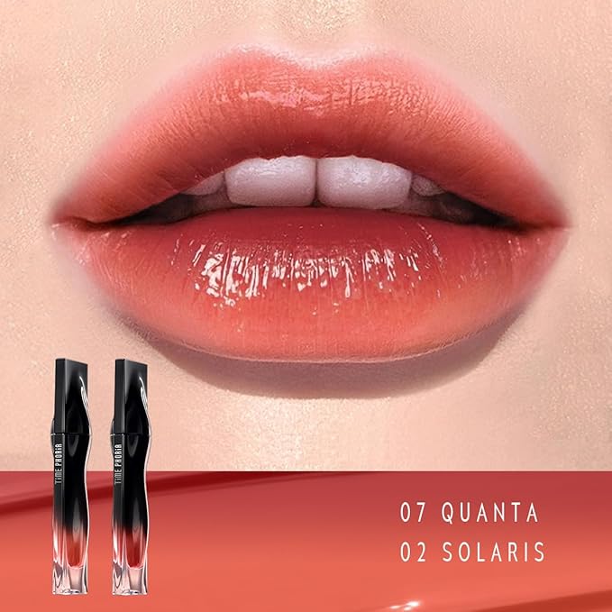 STELLAR DUST LIP STAIN-Long Lasting, Waterproof and Transferproof Lip Tint, Glossy Finish Lip Gloss, Lightweight Lipstick, High Coverage, Vivid Color (07 QUANTA)