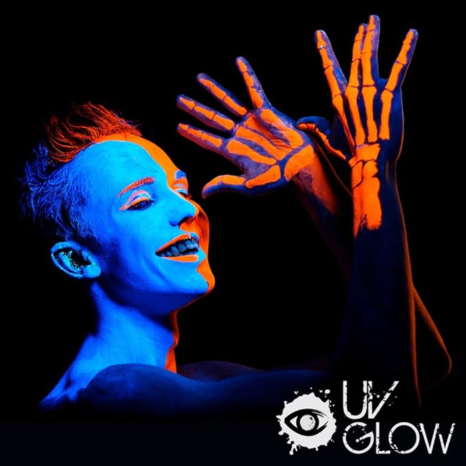 Blacklight Face and Body Paint 0.34oz - Neon Fluorescent (0.34 Fl Oz (Pack of 7))