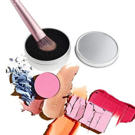 Nydotd 8pcs Makeup Brush Cleaner set - 2 Pack Makeup Brush Cleaner with 6pcs Replacement Sponge, Dry Makeup Brushes Cleaner Sponge Eye Shadow or Blush Color Removal Quickly Switch to Next Color