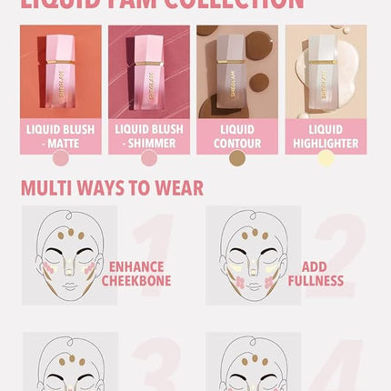 SHEGLAM Glow Bloom Liquid Waterproof Highlighter Long Lasting Cream Highlighter with Shimmer Dewy Finish - Bellini Brunch