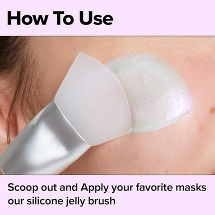 I DEW CARE Soft Facial Tool - Silicone Face Mask Brush | Wash Off, Lotion Applicator, Professional Skin Care Jelly Spatula, Cruelty-free, Hygienic, Compact Size, Clay Mud Peel Off Mask