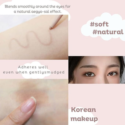 [thebom] AegyoSal Eyeliner Under-Eye Enhancing Pencil Highlighter Eye Makeup (2set) (Volume Beige + Shadow Brown)