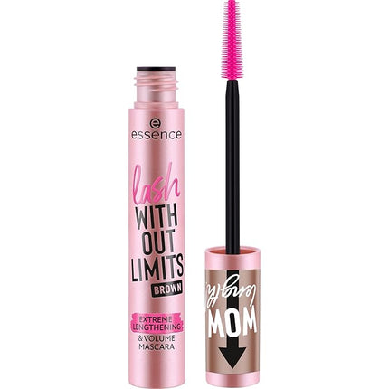 essence | Lash Without Limits Extreme Lengthening & Volume Mascara (02 | Brown) | Volumizing & Lengthening | Vegan, Cruelty Free & Paraben Free