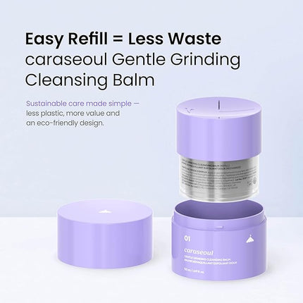 caraseoul Cleansing Balm Refill [50ml / 1.69 fl.oz], Korean Makeup Remover in Eco-Friendly Refill Container