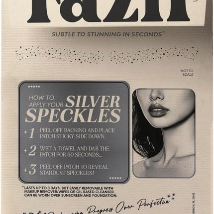 Fazit Makeup Patches - Silver Decollatage Speckles - Glow Up Make-Up Patches - Cute Glitter Makeup Accessories For Women - Cosmetic Glitter