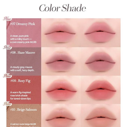 Heart Percent Dote On Mood Lineproof Lip Pencil, 12hr Long-Lasting Fixing & Smooth Drawing Creamy Lip Crayon Multi-Use Lipliner Retractable Overlip Line Color 0.8g (08. Haze Mauve)