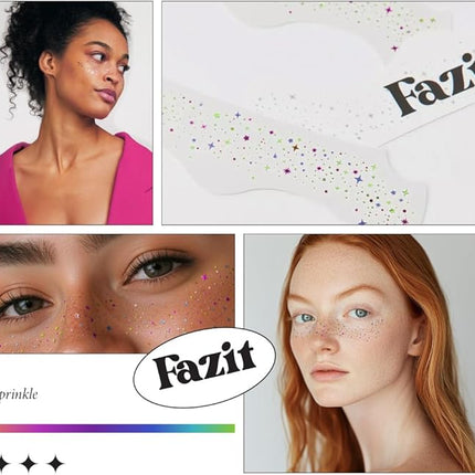 Fazit Makeup Patches - Sprinkled Speckles - Glow Up Make-Up Patches - Cute Glitter Makeup Accessories for Women - Cosmetic Glitter for Face