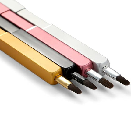Exquisite Professional Lip Brush Applicators-Retractable Lipstick Brushes- Lipstick Gloss Makeup Brush Tool For Women and Girls (Pink)