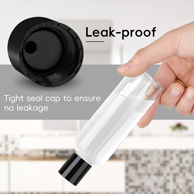 TUZAZO 10 Pack 3.4 oz Clear Travel Bottles for Toiletries TSA Approved Leakproof Travel Size Containers Empty Small Plastic Shampoo Lotion Bottles with Labels