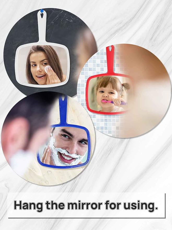 OMIRO Hand Mirror, Handheld Mirror with Handle, Pack of 3