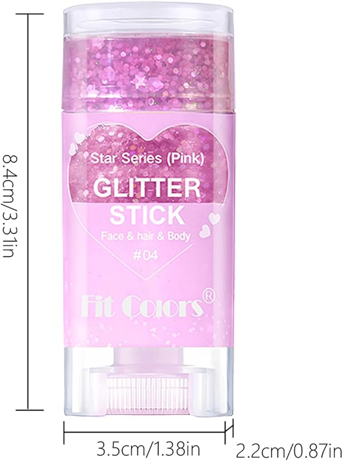 2 Pcs Silver Body Glitter Stick, Mermaid Glitter Gel Long Lasting Shimmer Hair Eyeshadow Face Body Glitter Concerts Music Festivals Halloween Party Looks Sparkle Makeup for Women and Kids (#2)