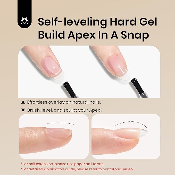 Beetles Builder Gel for Nail and Blooming Gel Set, 2 Pcs 15ml Nail Art Polish for Spreading Effect Marble Stone Builder Extension, Soak Off LED Lamp DIY Manicure Fall Nails Gifts for Women